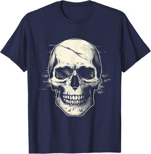 Skull Costume Halloween Spooky Art Skull T-Shirt - T-Shirt | Navy