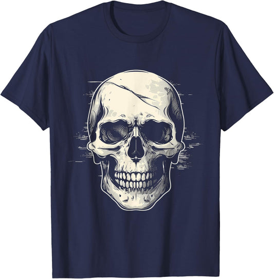 Skull Costume Halloween Spooky Art Skull T-Shirt - T-Shirt | Navy