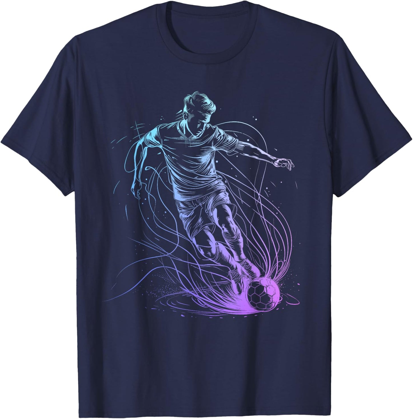Soccer Player Sports T-Shirt - T-Shirt | Navy