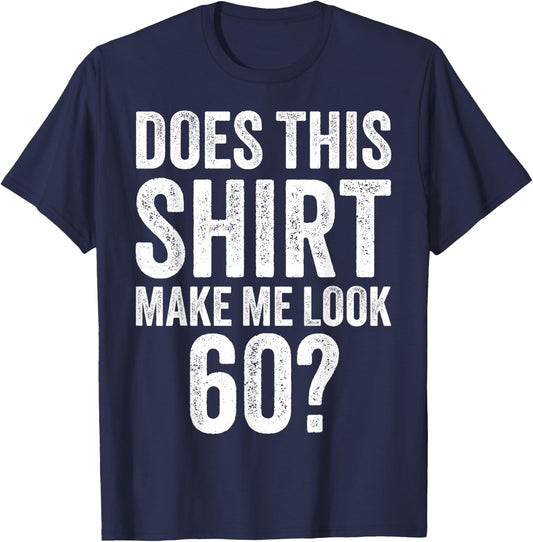 Vintage 60th Birthday Decorations Men Gag Funny 60 Birthday T-Shirt - T-Shirt | Navy