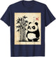Kawaii Panda Ink Japanese Streetwear Novelty Funny Panda T-Shirt - T-Shirt | Navy