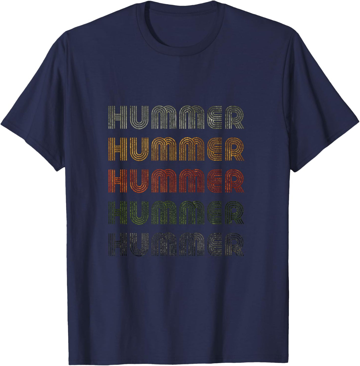Love Heart Hummer Grunge Vintage Style Black Hummer T-Shirt - T-Shirt | Navy