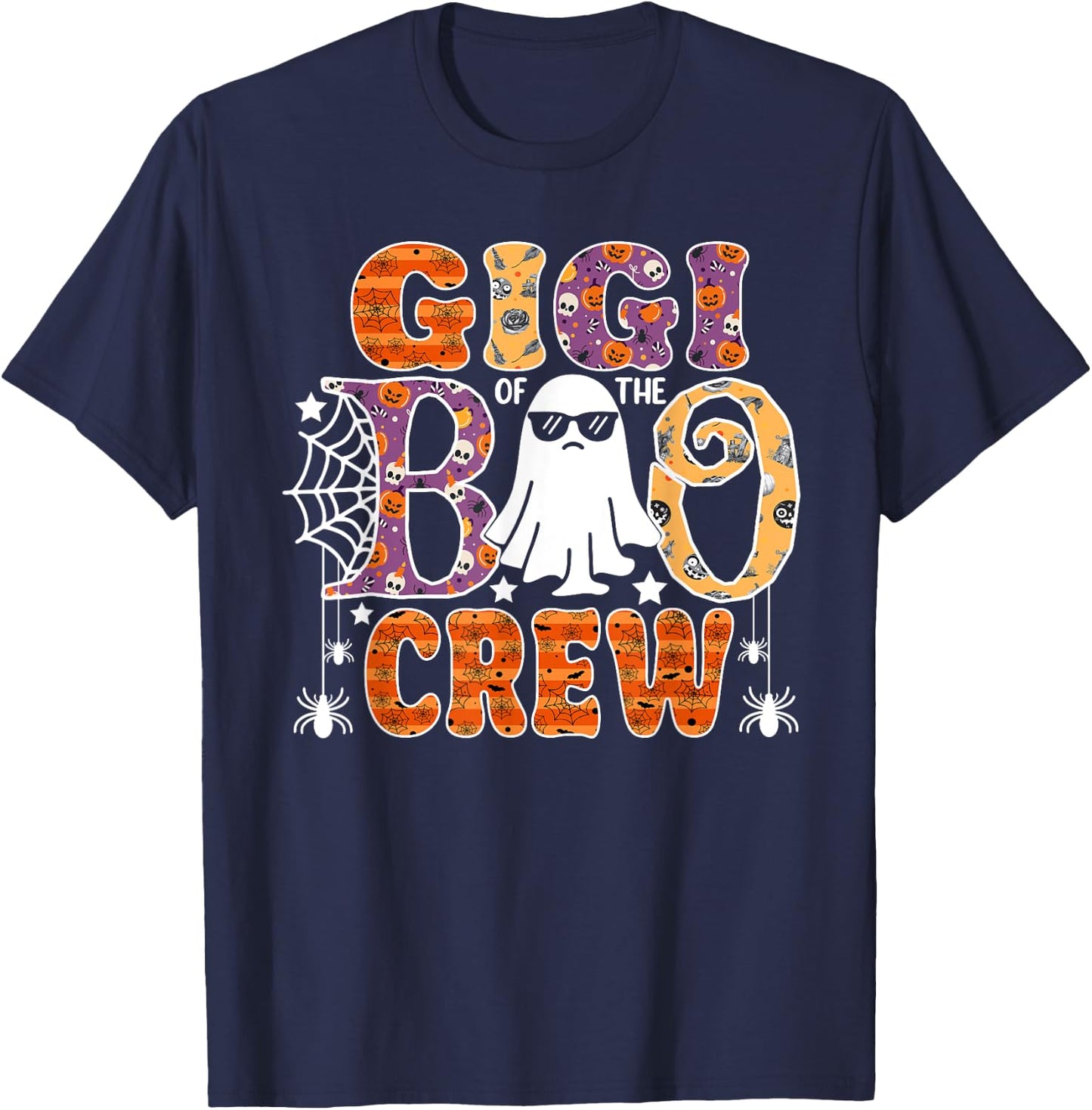 Gigi Of The Boo Crew Funny Halloween Family Matching T-Shirt - T-Shirt | Navy