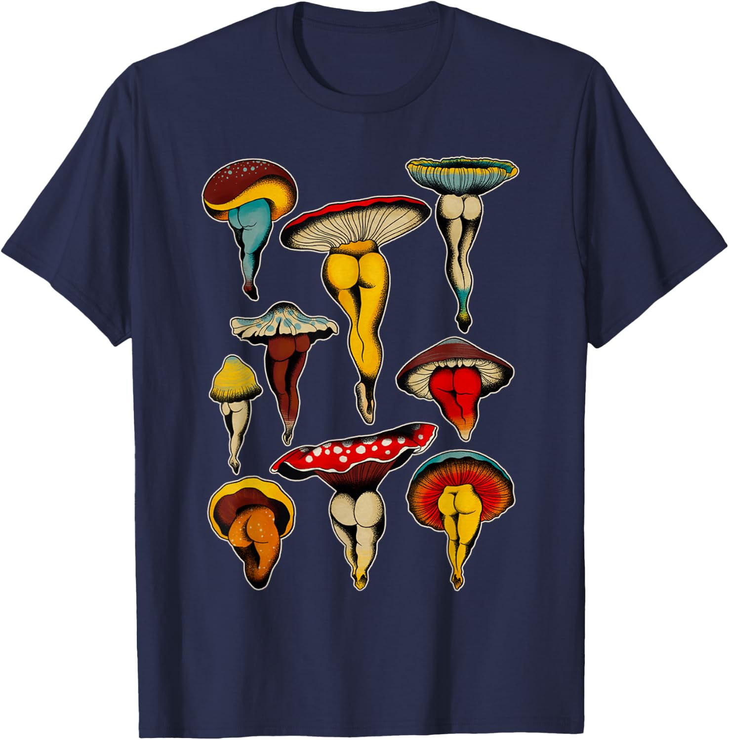 Mushroom Sexy Mycology Fungi Foraging Mushroom Whisperer T-Shirt - T-Shirt | Navy