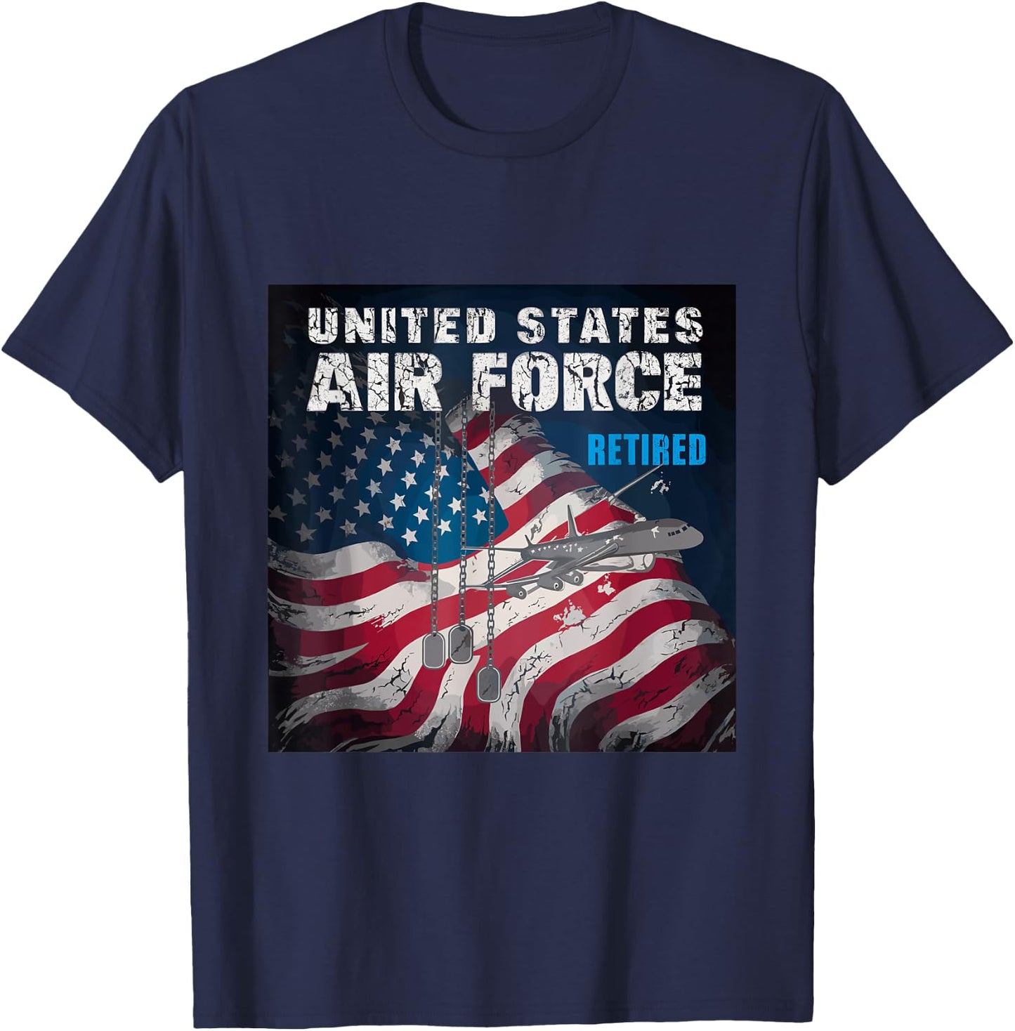 Veteran Of The United States Air Force Retired T-Shirt - T-Shirt | Navy