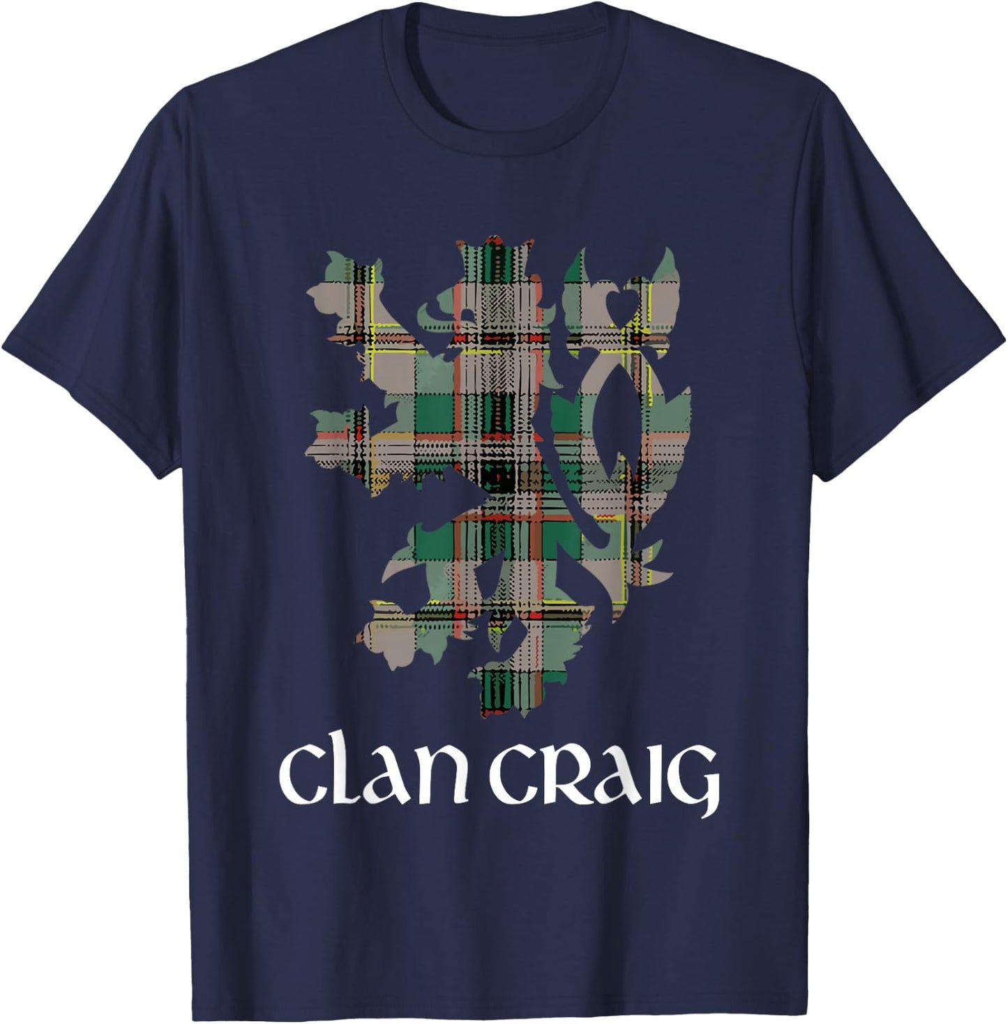 Clan Craig Tartan Scottish Family Name Scotland Pride T-Shirt - T-Shirt | Navy