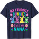 My Favorite Bunnies Call Me Nana Shirt Cute Easter Day T-Shirt - T-Shirt | Navy