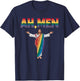 Ah-Men Funny Gay Pride Rainbow Jesus Graphic T-Shirt - T-Shirt | Navy
