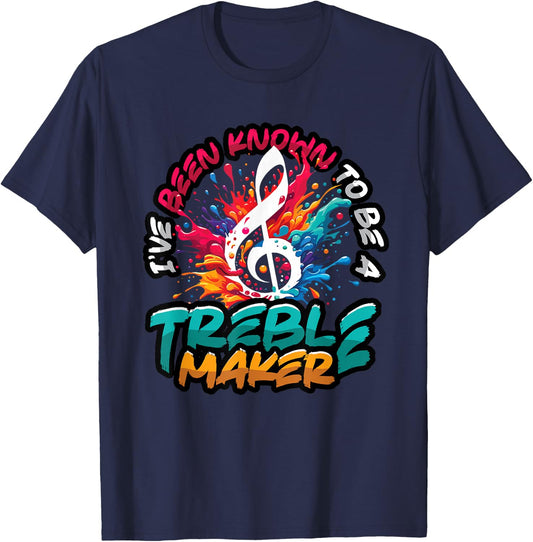 Treble Maker Musician Pun Music Teacher T-Shirt - T-Shirt | Navy