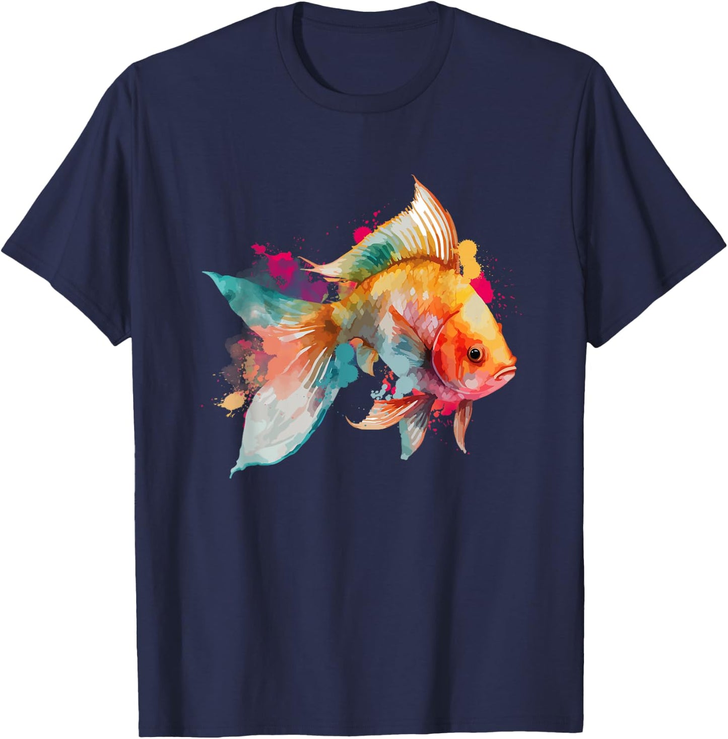 Vibrant Goldfish - Fishkeeper Fishkeeping Fish Tank T-Shirt - T-Shirt | Navy
