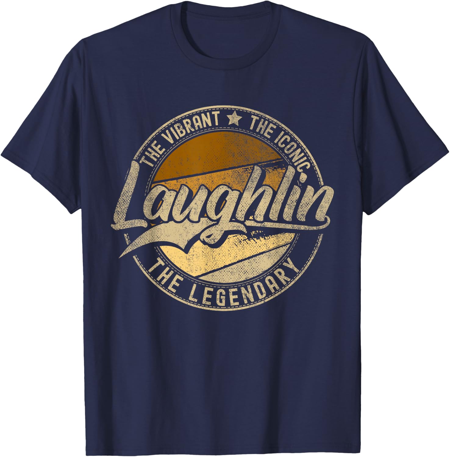 Laughlin NV | Nevada Vintage Distressed T-Shirt - T-Shirt | Navy