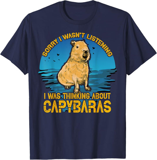 Sorry I wasn't listening I was thinking about Capybaras T-Shirt - T-Shirt | Navy