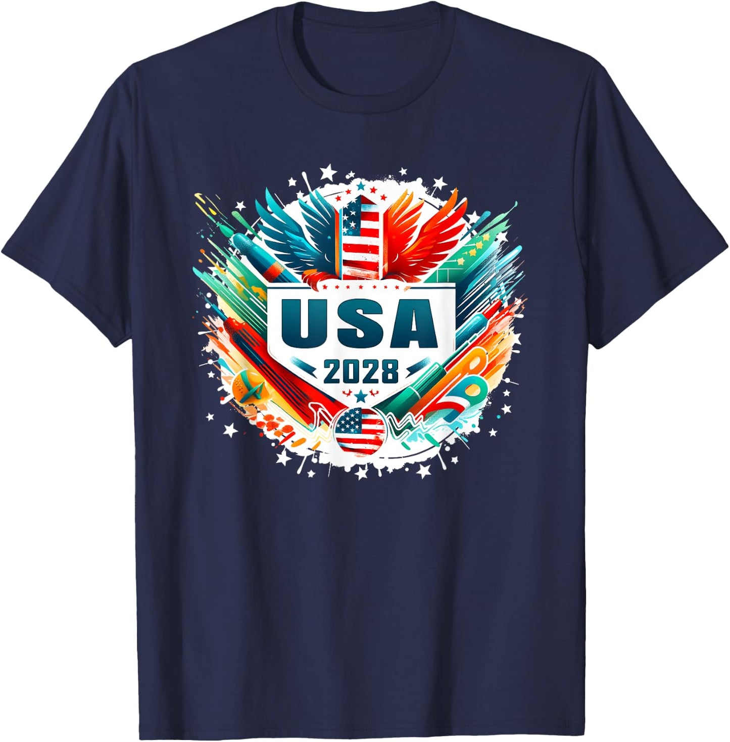 USA 2028 Go United States Sport USA Team 2028 USA T-Shirt - T-Shirt | Navy