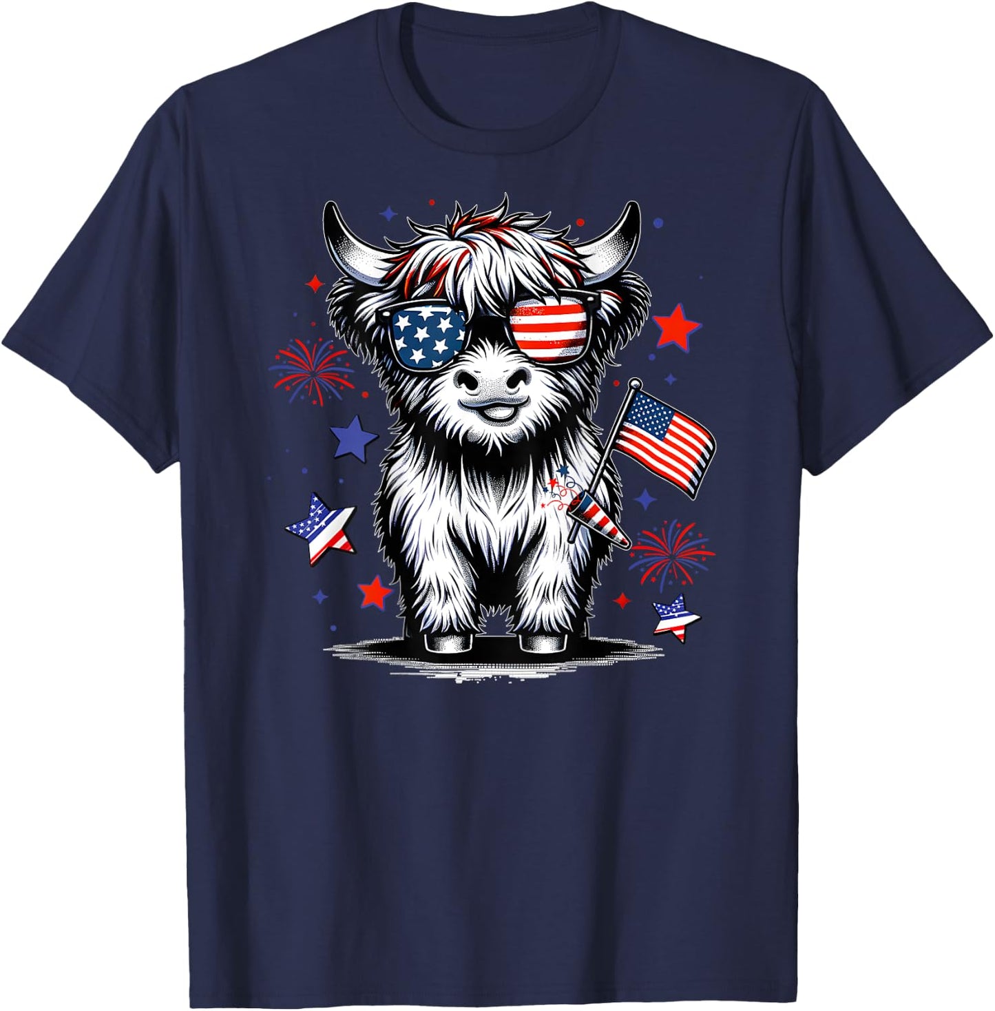 4th July Heifer T-Shirt - T-Shirt | Navy