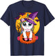 Cute Halloween Girls Kids Witchy Unicorn Halloween T-Shirt - T-Shirt | Navy