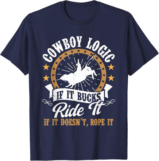 Howdy Equestrian Wild West Country Music Rider Rodeo Cowboy T-Shirt - T-Shirt | Navy