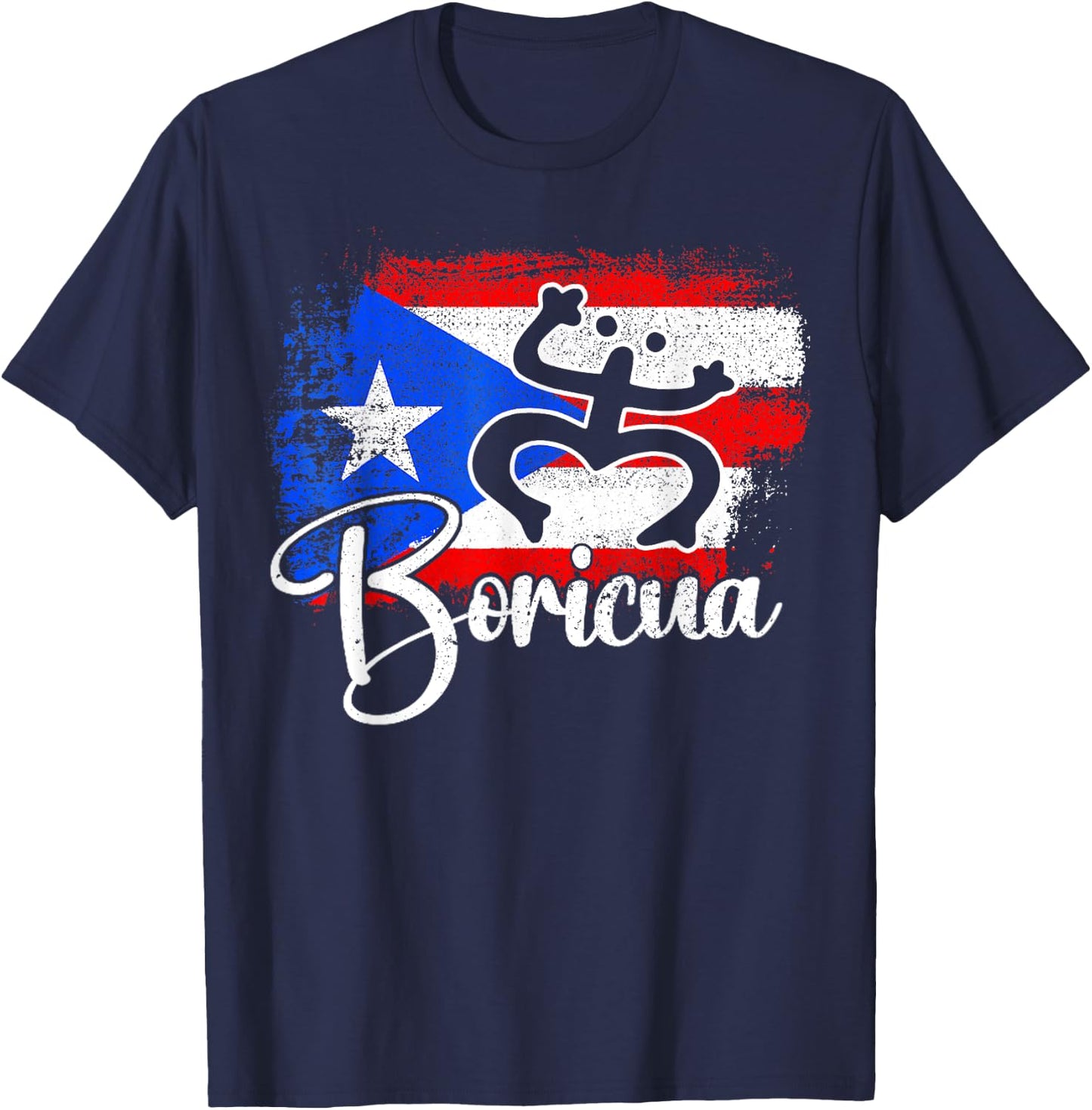 Boricua Puerto Rico Flag Puerto Rican Frog Men Women Kids T-Shirt - T-Shirt | Navy