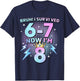 Bruh I Survived 6-7 Now I'm 8 Birthday Girls 67 K-pop Girl T-Shirt - T-Shirt | Navy
