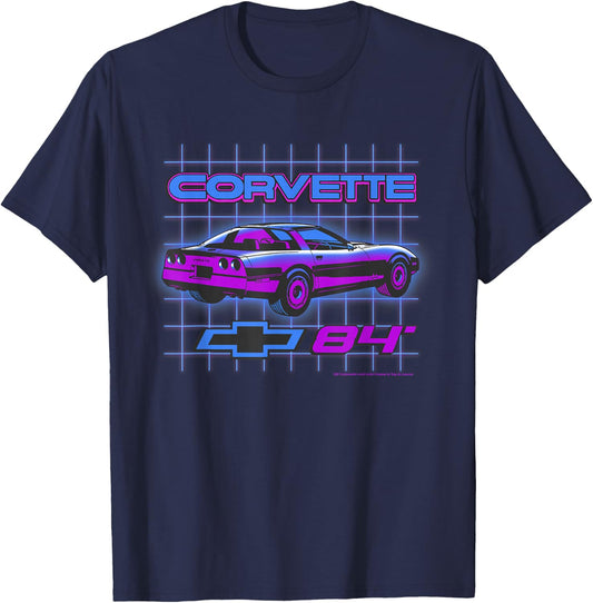TNT Chevrolet Corvette 1984 | #37337 , Small, Black T-Shirt - T-Shirt | Navy