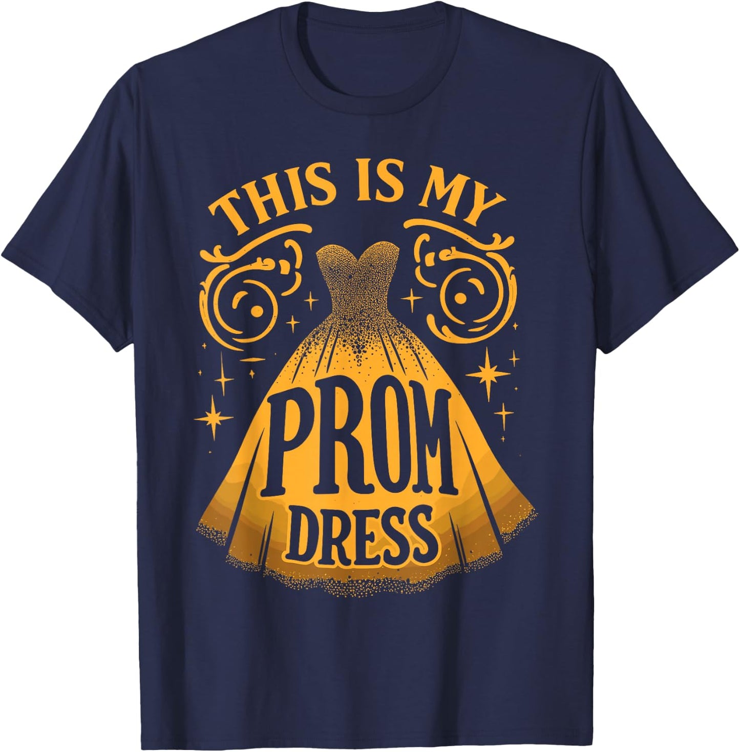 Party Night Prom Dress Promenade Graduation T-Shirt - T-Shirt | Navy