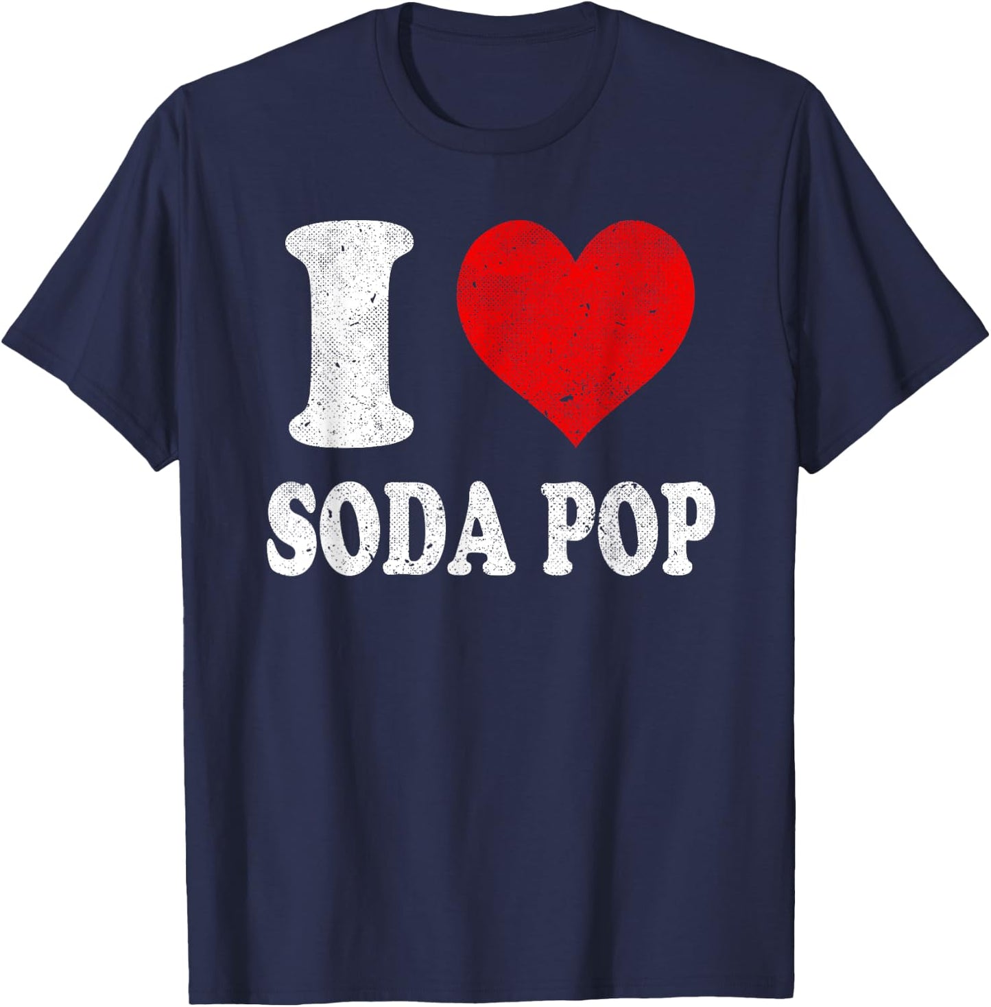 I Love Soda Pop Vintage T-Shirt - T-Shirt | Navy
