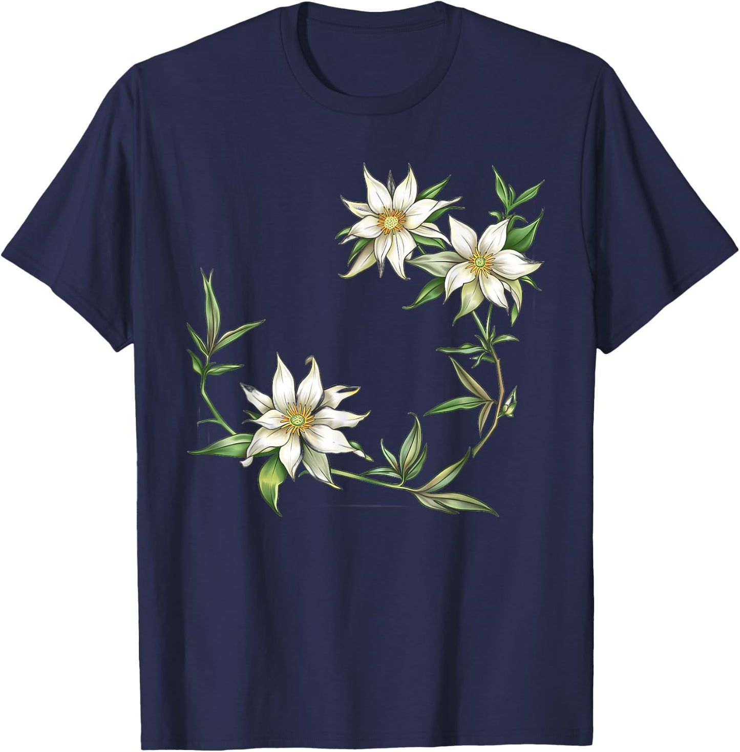 Edelweiss In A Frame T-Shirt - T-Shirt | Navy