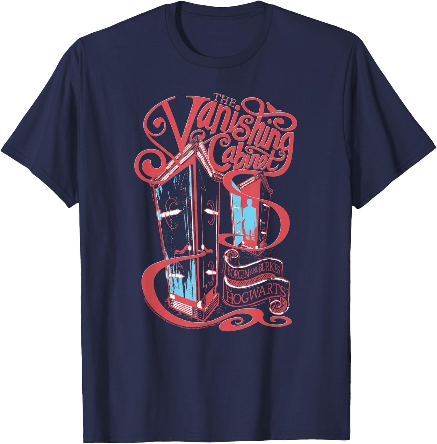 Harry Potter The Vanishing Cabinet Borgin Burkes T-Shirt - T-Shirt | Navy