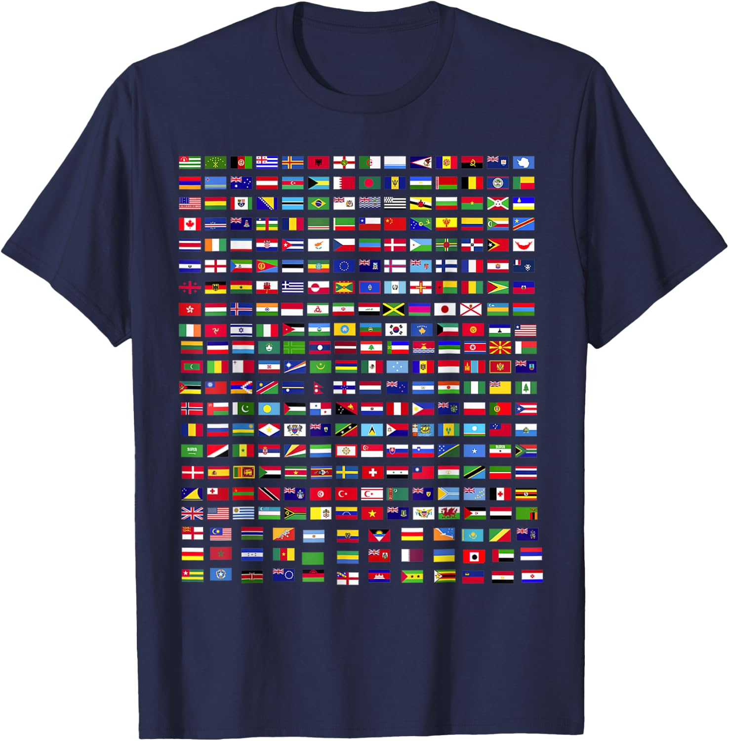 Flags of The Countries of The World 287 Flag International T-Shirt - T-Shirt | Navy