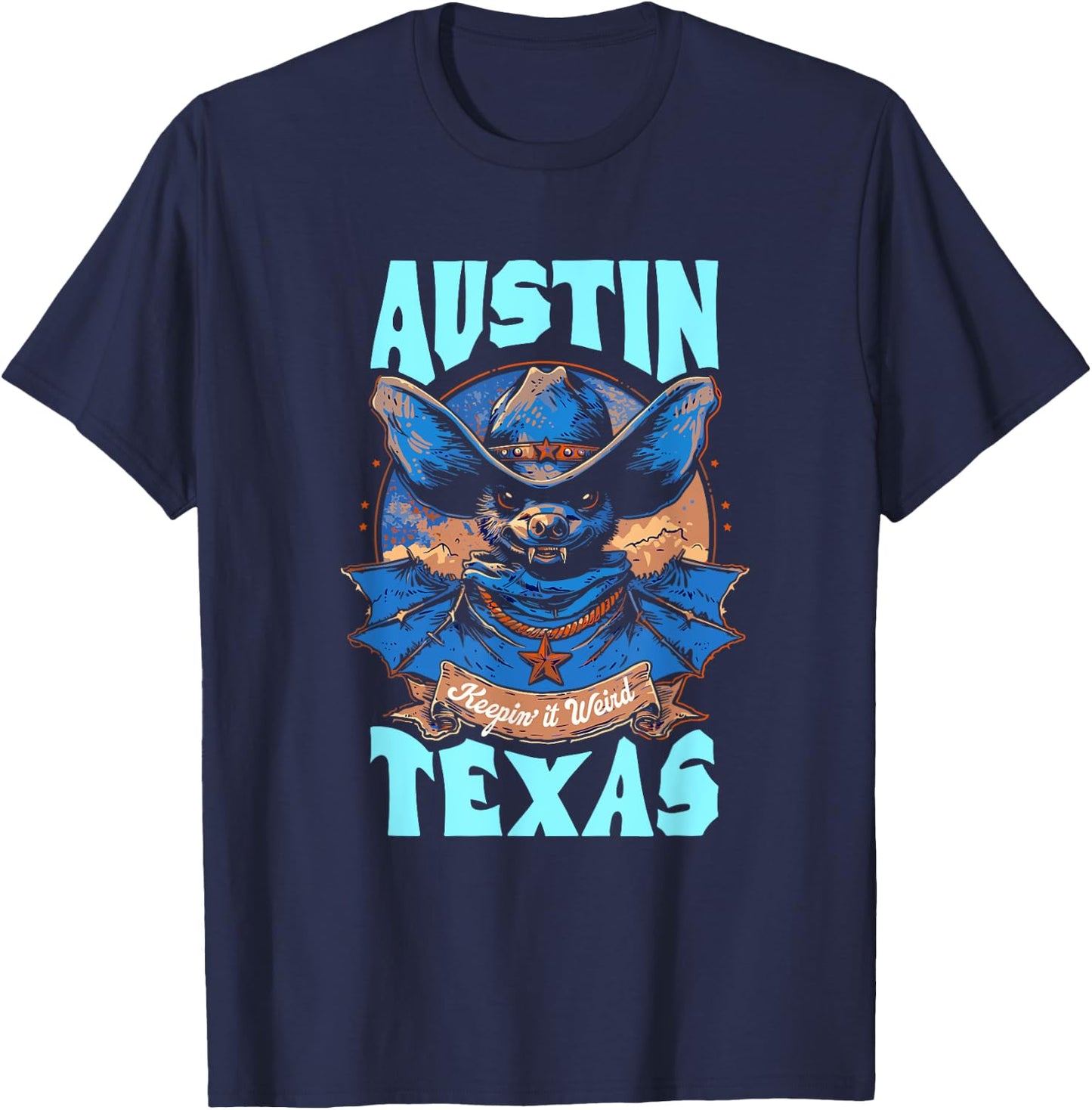 Texas Pride - Keep It Weird Austin - Austin Bats T-Shirt - T-Shirt | Navy