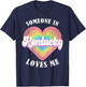 Someone In Kentucky Loves Me Heart Retro Groovy T-Shirt - T-Shirt | Navy