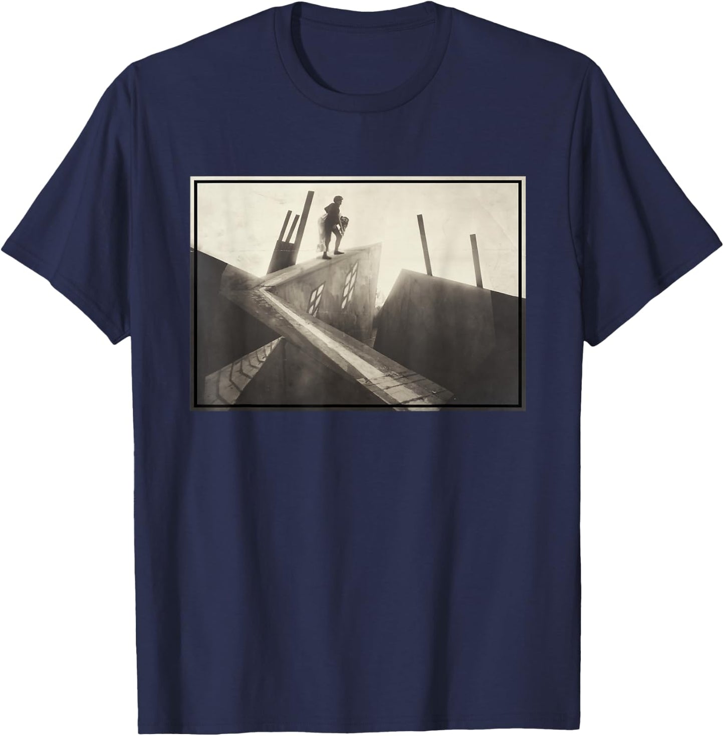 The Cabinet of Dr Caligari - Cesare Carrying Jane Away T-Shirt - T-Shirt | Navy