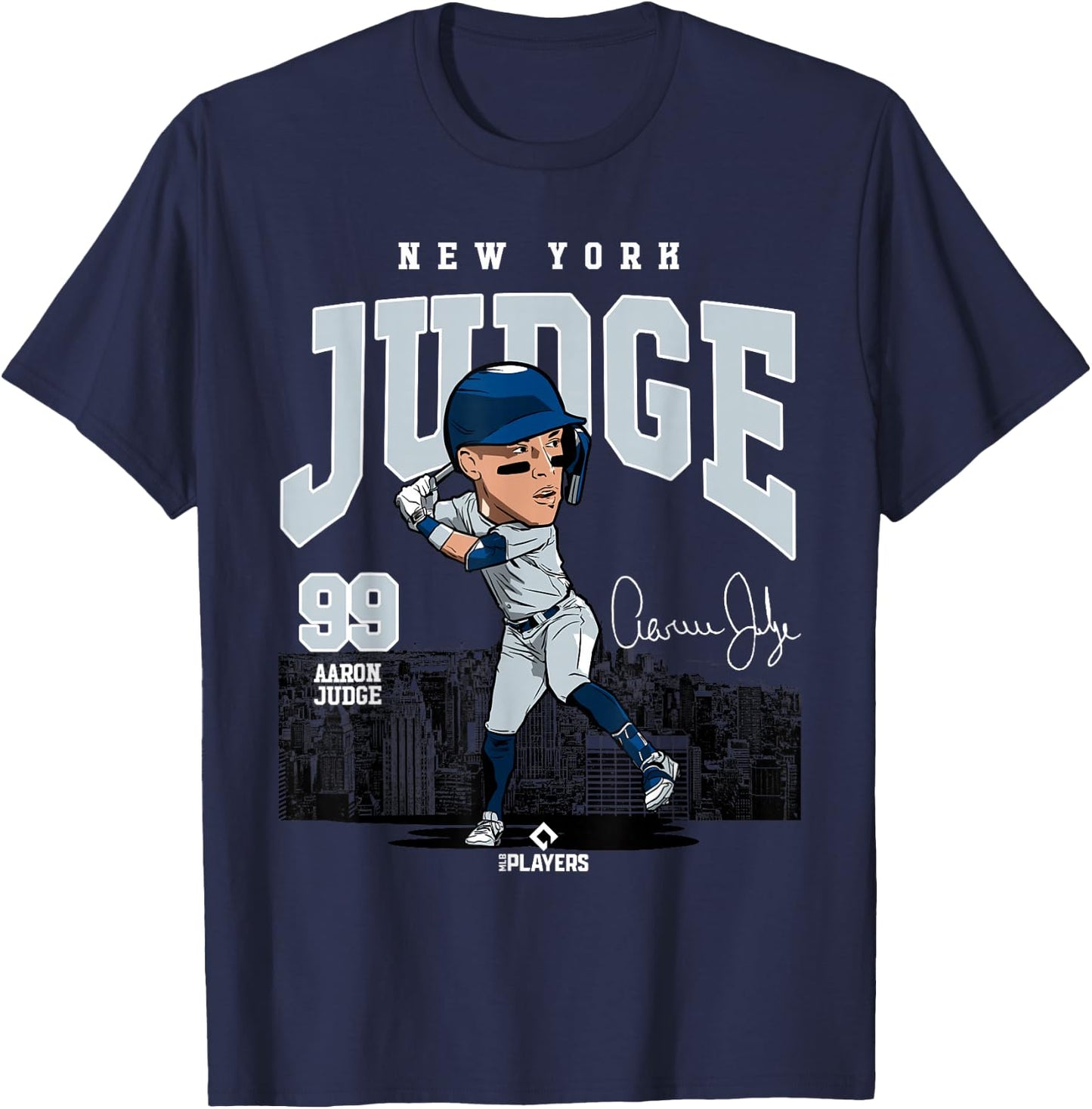 Aaron Judge | New York Baseball MLB Players | MLBJUD3005 T-Shirt - T-Shirt | Navy