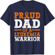 Proud Dad Of A Leukemia Warrior Blood Cancer Father's Day T-Shirt - T-Shirt | Navy