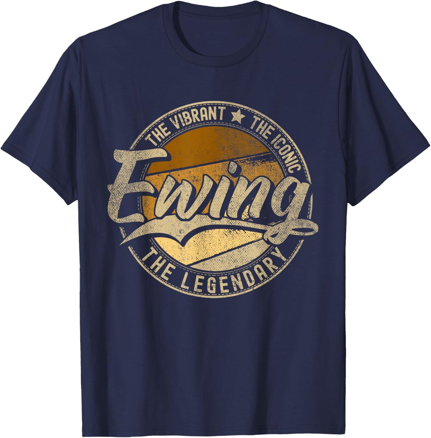 Ewing NJ | New Jersey | Vintage Distressed T-Shirt - T-Shirt | Navy