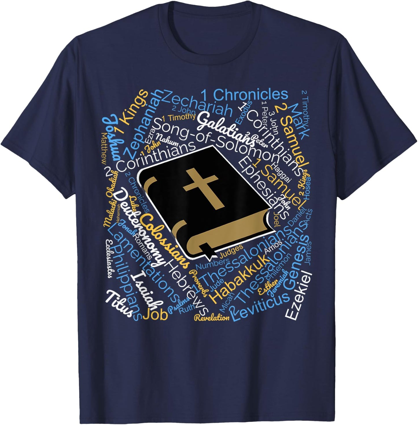 The 66 Books of the Bible T-Shirt - T-Shirt | Navy