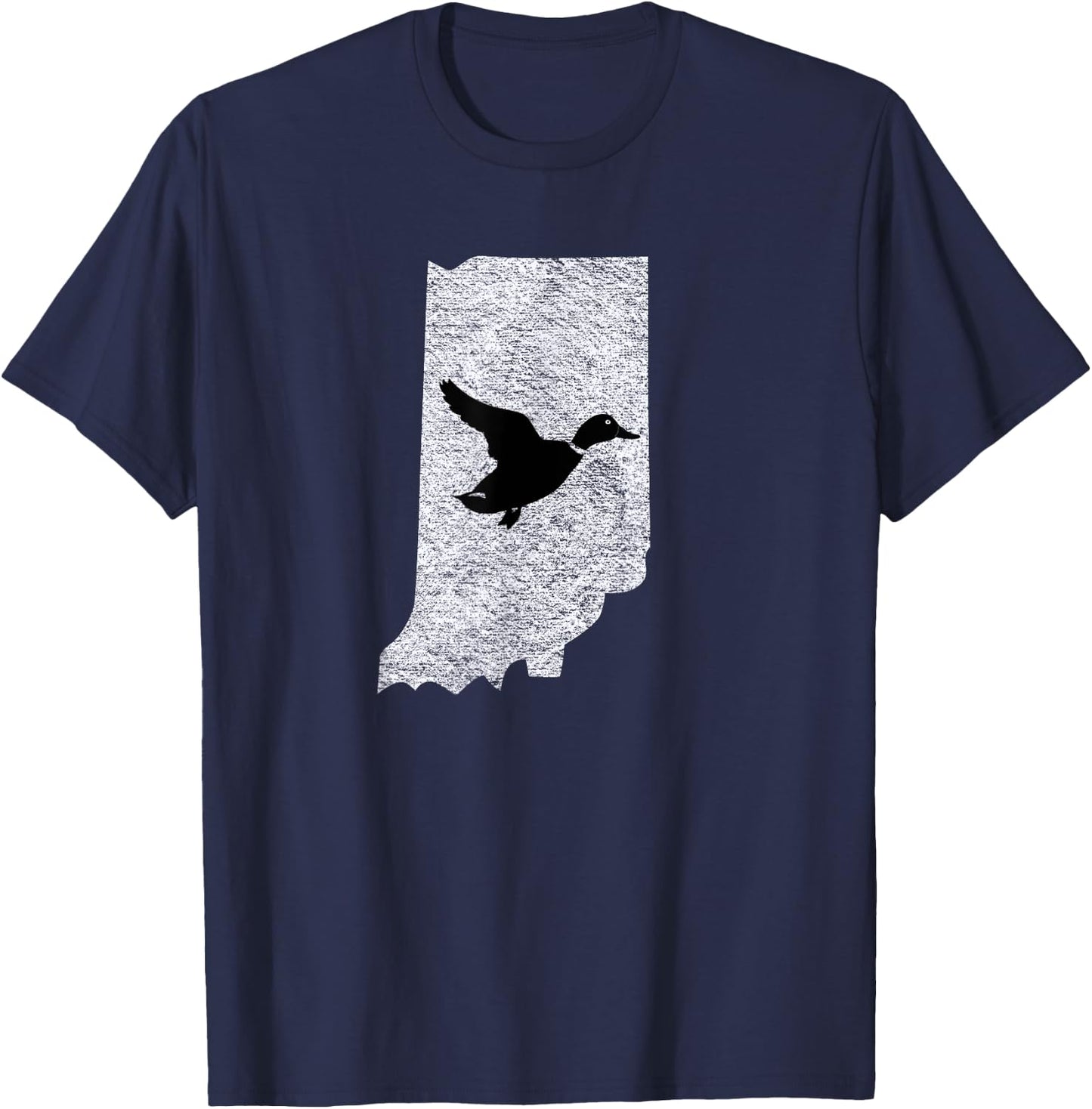 Indiana Duck Hunting Waterfowl Design T-Shirt - T-Shirt | Navy