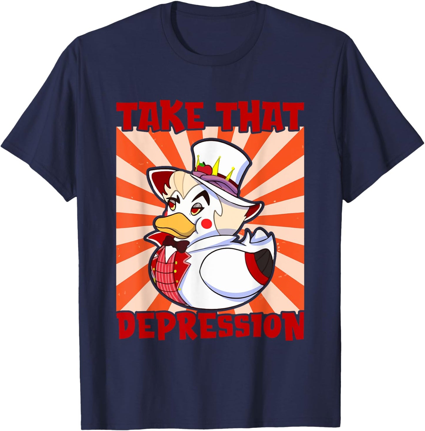 Take That Depression Duck, Duck Retro Vintage T-Shirt - T-Shirt | Navy