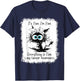 Funny Black Cat Its Fine I'm Fine Lung Cancer Bleached T-Shirt - T-Shirt | Navy