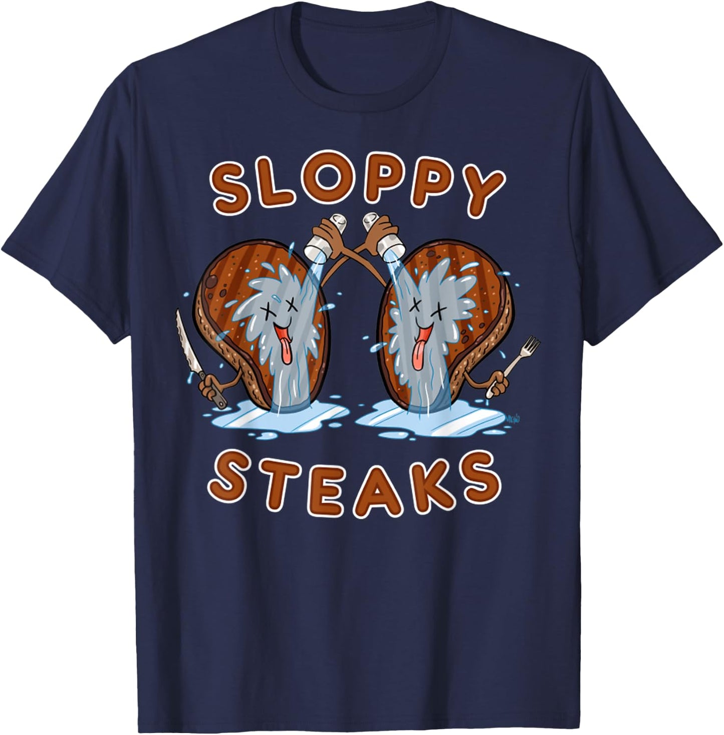 Vintage Sloppy Steaks I Think You Should Leave T-Shirt - T-Shirt | Navy