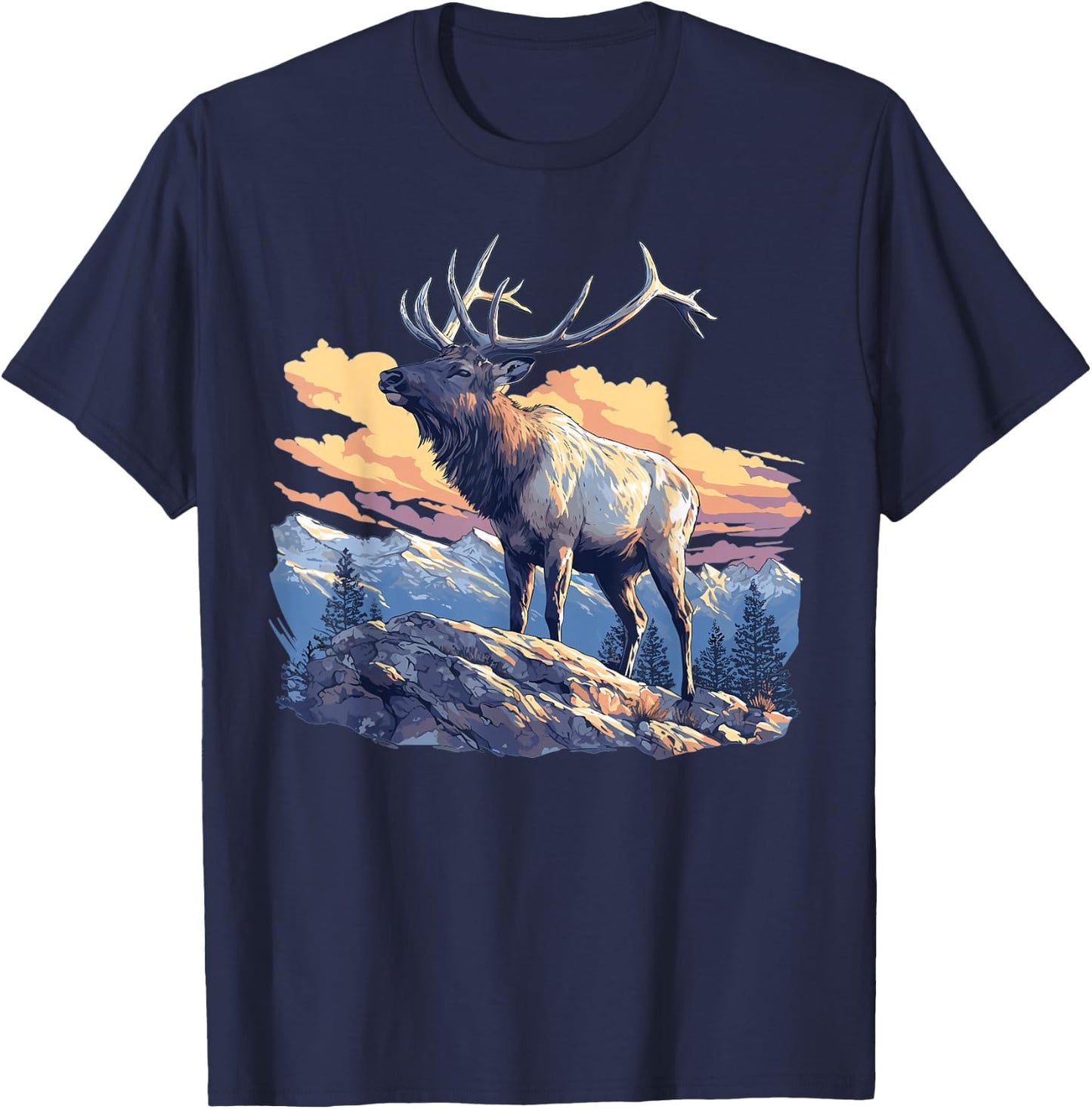 Elks Elk T-Shirt - T-Shirt | Navy