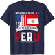 My Home USA My Heart is From Peru Flag American Peruvian T-Shirt - T-Shirt | Navy