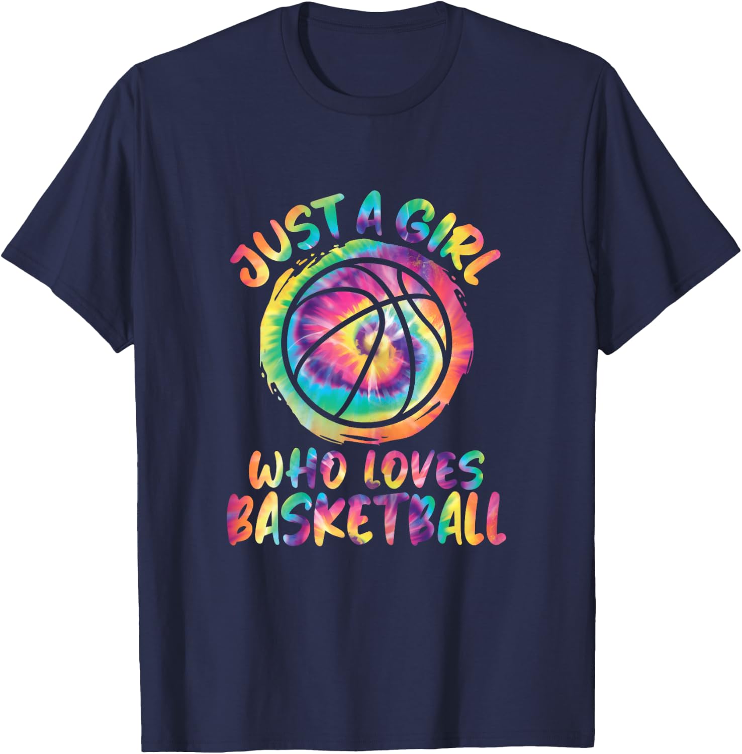 Just A Girl Who Loves Basketball Girls Basketball Player T-Shirt - T-Shirt | Navy