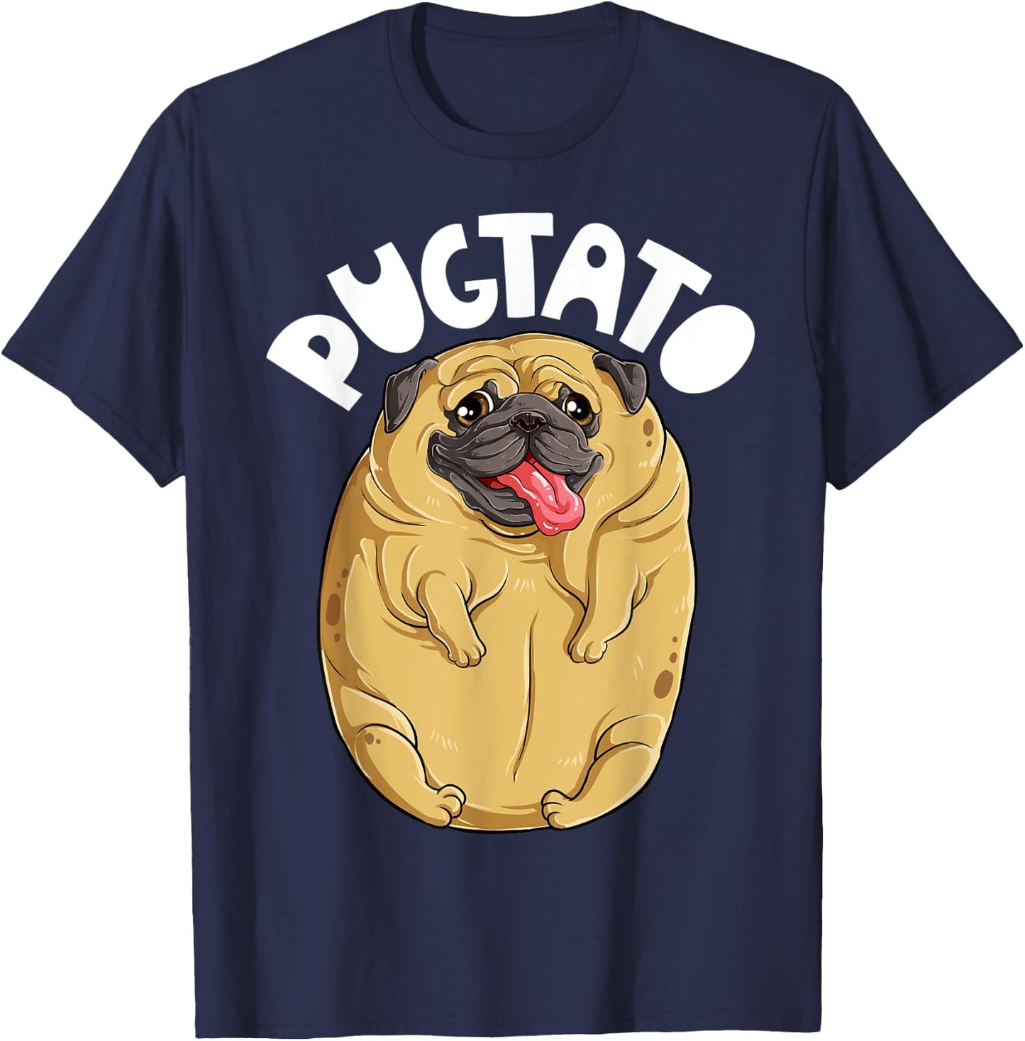 Pugtato Pug Potato Shirt Dog Lovers Costume Funny Meme Gifts T-Shirt - T-Shirt | Navy