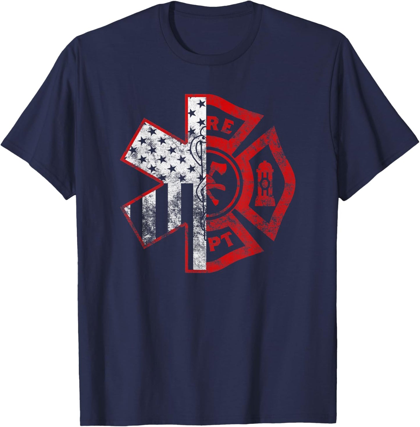 Emergency Medical Services EMS EMT EMR Firefighter Paramedic T-Shirt - T-Shirt | Navy