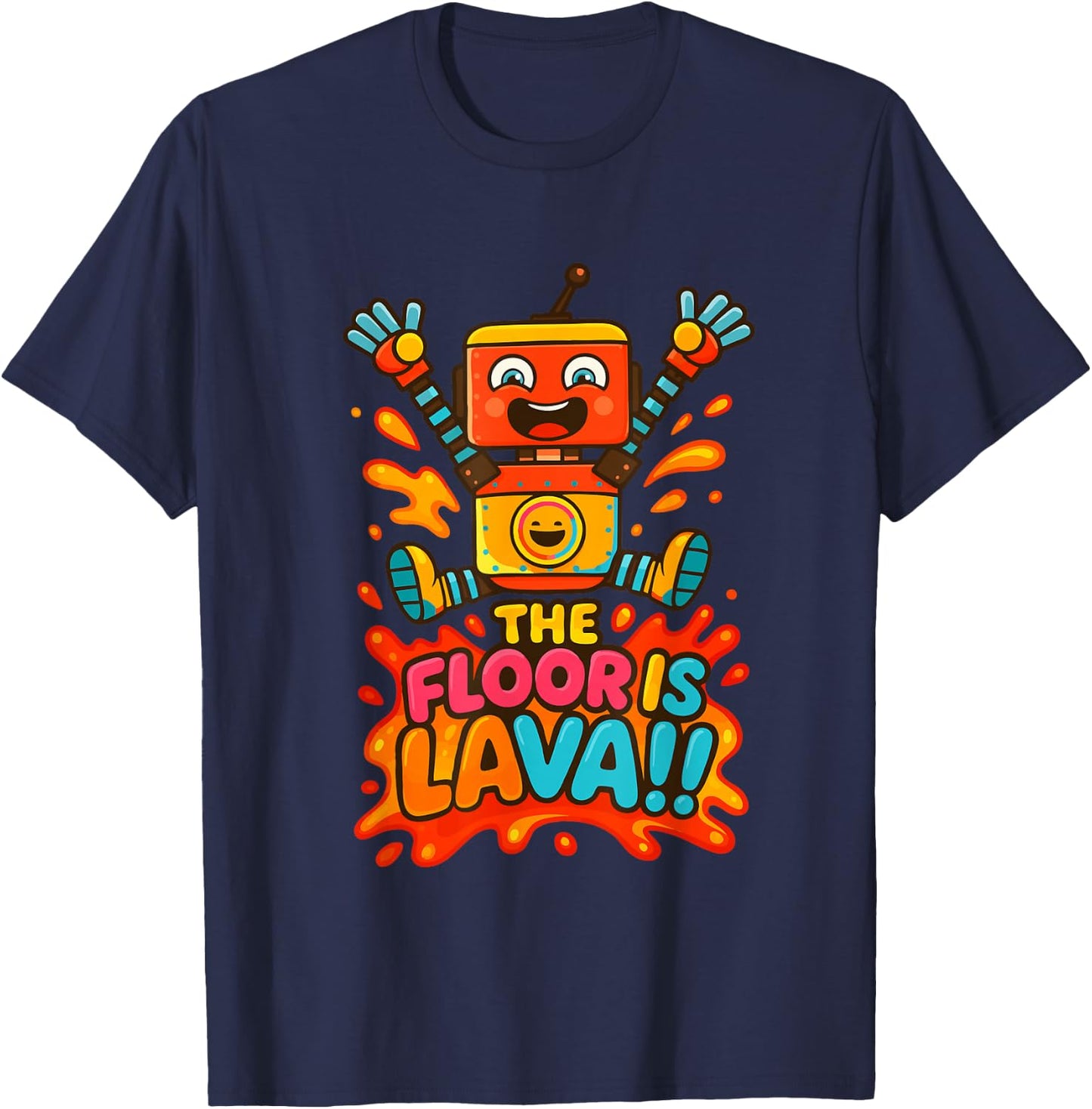 Rusty’s Floor is Lava Kids Adventure Fun T-Shirt - T-Shirt | Navy