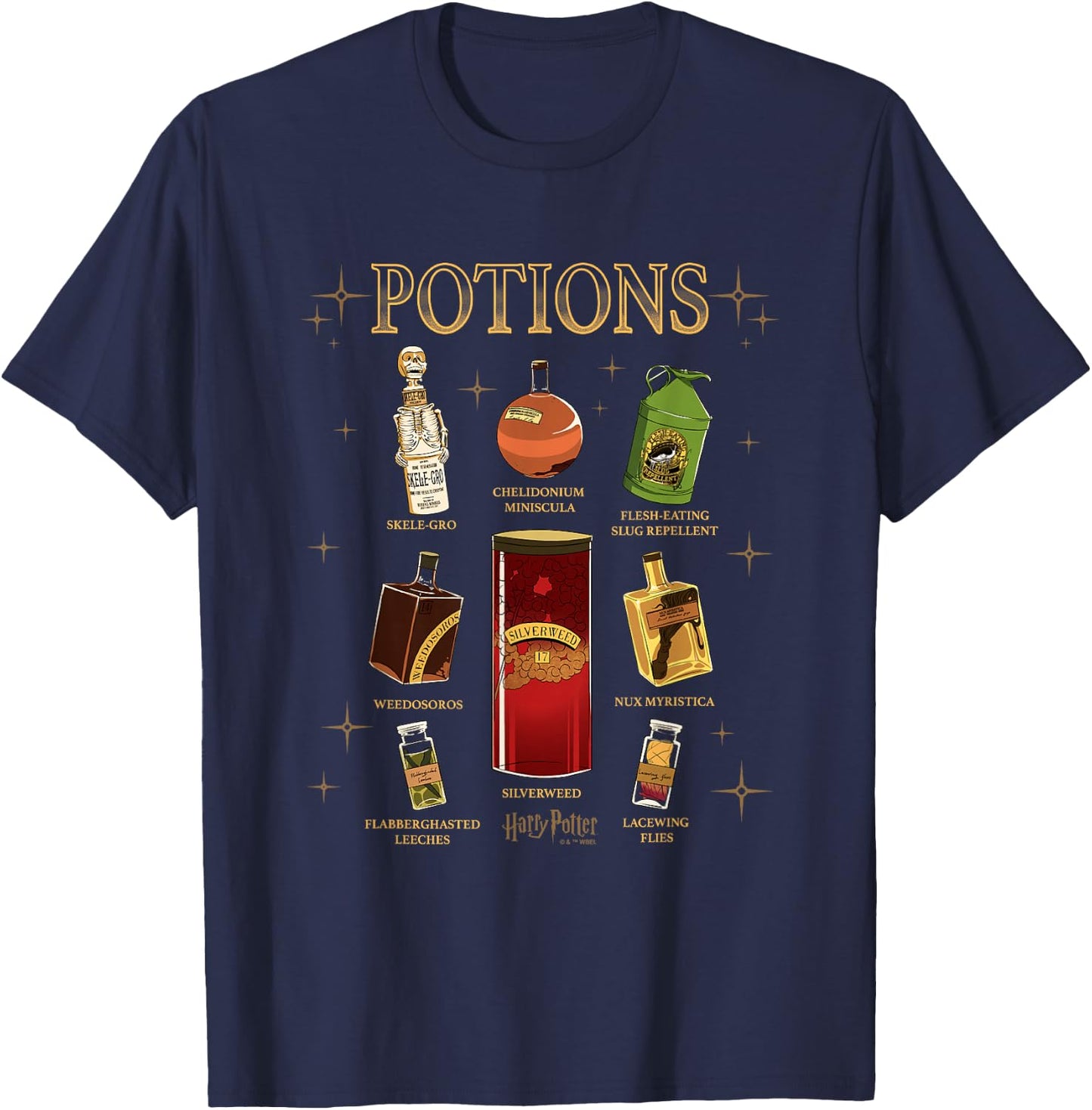 Harry Potter and The Chamber of Secrets Potions Textbook T-Shirt - T-Shirt | Navy