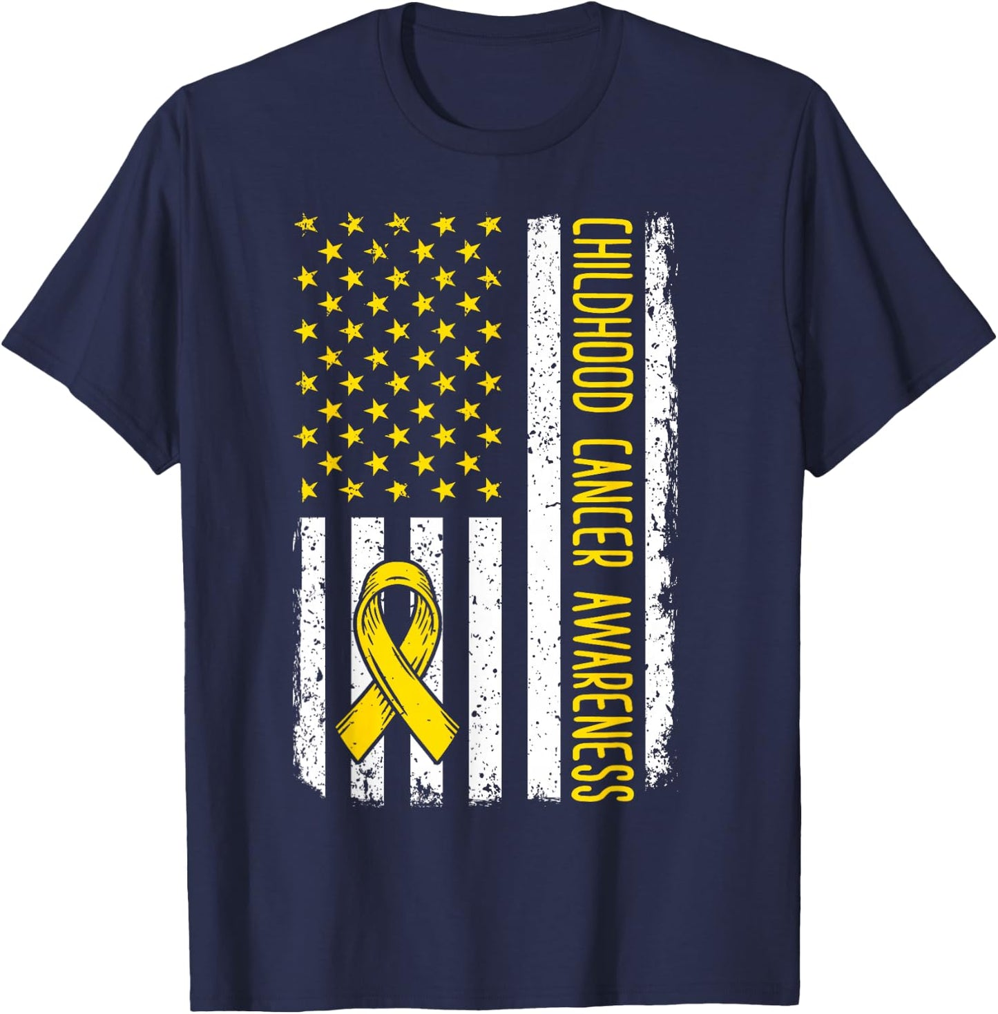 Childhood Cancer Awareness Shirt 2024 Childhood Cancer T-Shirt - T-Shirt | Navy
