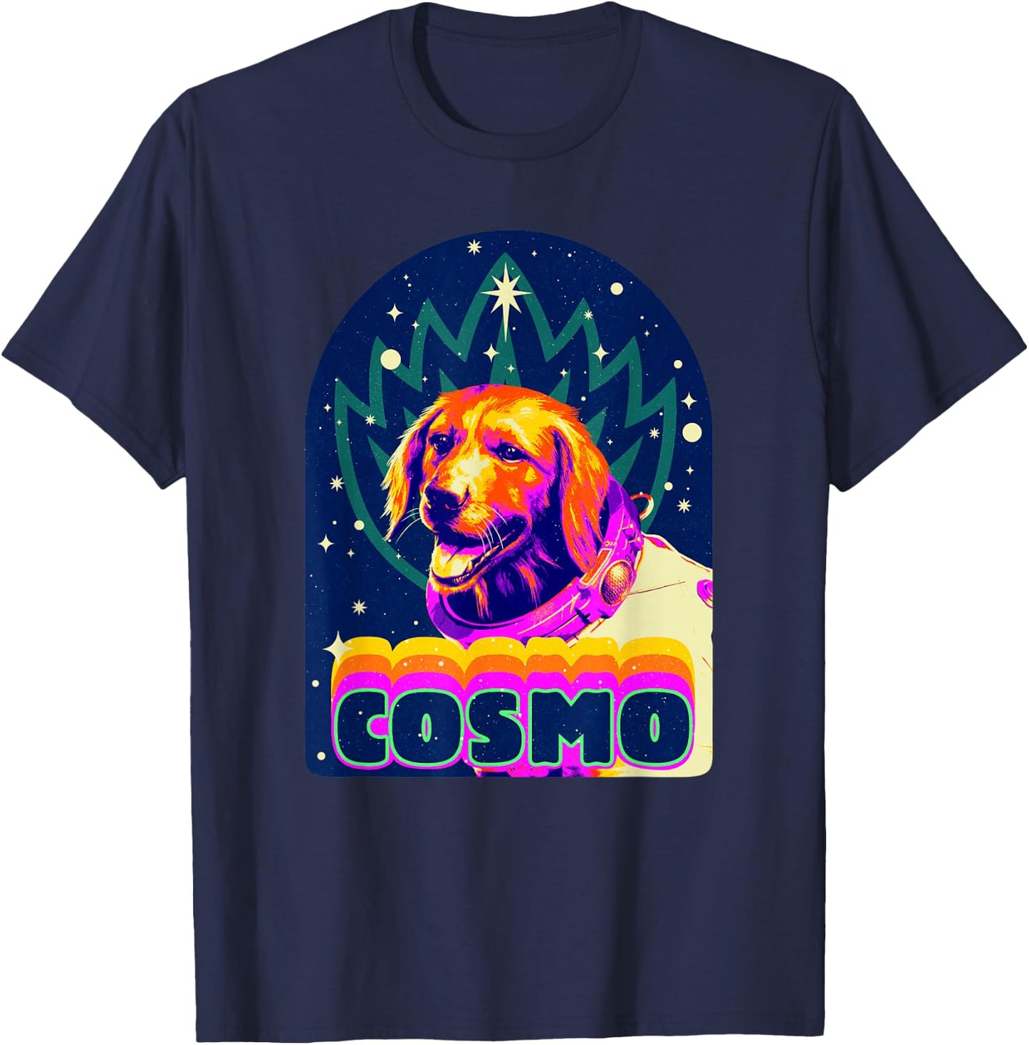 Marvel Guardians of the Galaxy Vol. 3 Cosmo Space Dog Retro T-Shirt - T-Shirt | Navy