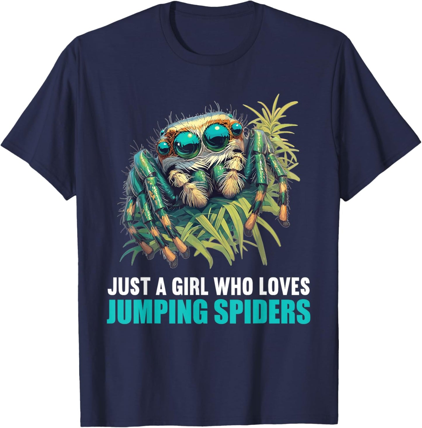 Jumping Spiders Jumping Spider T-Shirt - T-Shirt | Navy