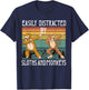 Easily Distracted By Sloths and Monkeys Shirt Dabbing Animal T-Shirt - T-Shirt | Navy